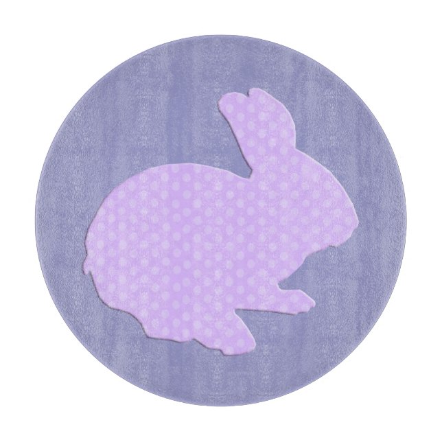 Lila Polka Dot Silhouette Bunny (Framsidan)