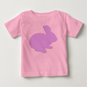 Lila Polka Dot Silhouette Påskhare Shirt Tröja