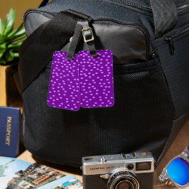 Lila Polka dots Bagagebricka