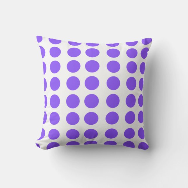 Lila Polka dots Design Dekorativ kudde (Framsida)