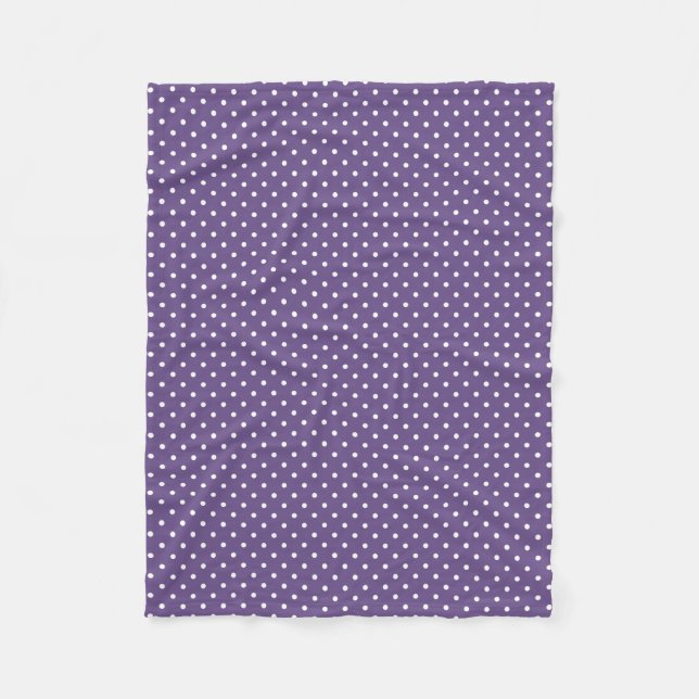 Lila Polka dots Fleece Blanket (Framsidan)