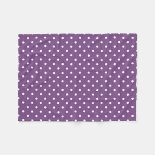 Lila Polka dots Fleecefilt