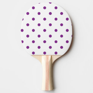 Lila Polka dots i vit bakgrund Pingisracket