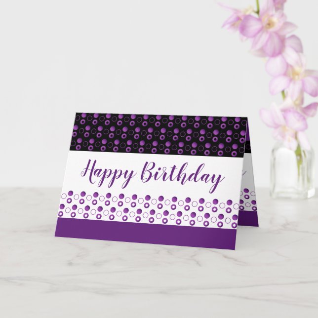 Lila Polka dots Kort (Orkide)