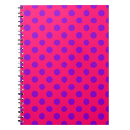 Lila polka dots på hjortdjur anteckningsbok
