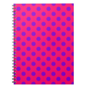 Lila polka dots på hjortdjur anteckningsbok