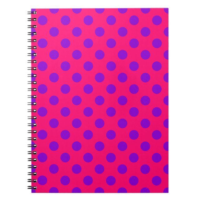 Lila polka dots på hjortdjur anteckningsbok (Framsidan)