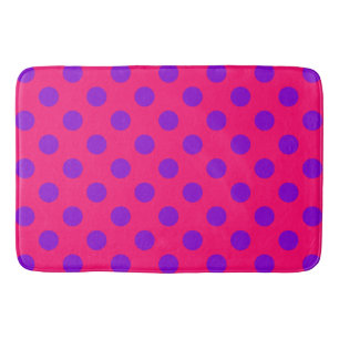 Lila polka dots på hjortdjur badrumsmatta