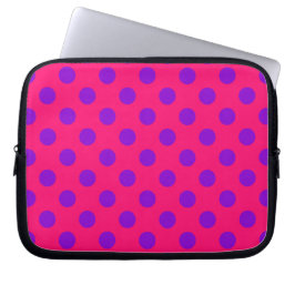 Lila polka dots på hjortdjur laptop sleeve