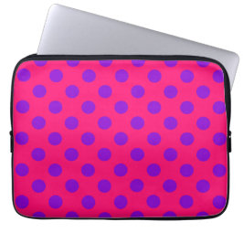 Lila polka dots på hjortdjur laptop sleeve