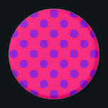Lila polka dots på hjortdjur magnet<br><div class="desc">Lila polka dots på hjortdjur</div>