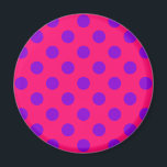 Lila polka dots på hjortdjur magnet<br><div class="desc">Lila polka dots på hjortdjur</div>