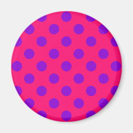 Lila polka dots på hjortdjur magnet
