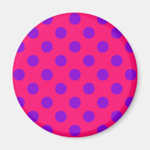 Lila polka dots på hjortdjur magnet