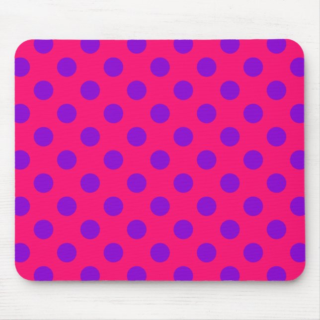Lila polka dots på hjortdjur musmatta (Framsidan)