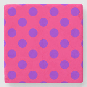 Lila polka dots på hjortdjur stenunderlägg