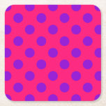Lila polka dots på hjortdjur underlägg papper kvadrat<br><div class="desc">Lila polka dots på hjortdjur</div>