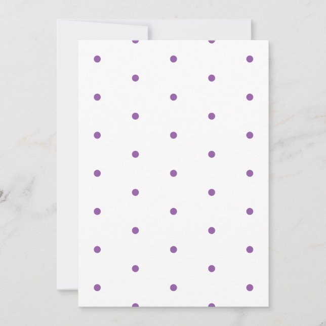 Lila Polka dots på vit Papper (Framsida)