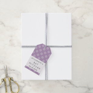 Lila Polka dots, Polka Dot Mönster, Bat mitzvah Presentetikett