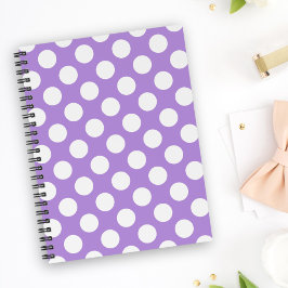 Lila Polka dots, Polka Dot Mönster, Dit, Dit Anteckningsbok