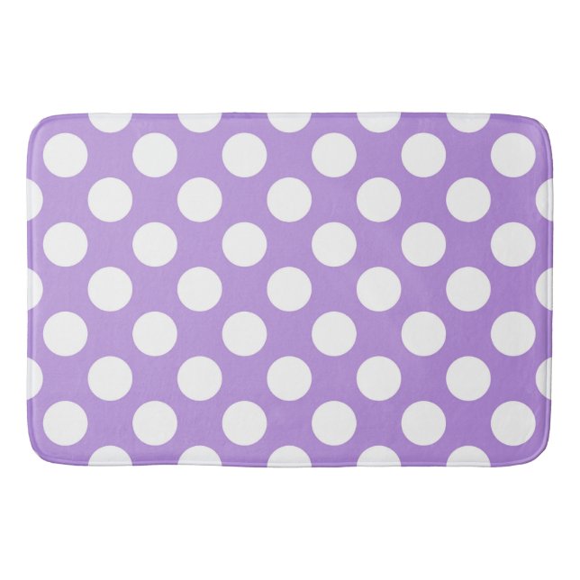 Lila Polka dots, Polka Dot Mönster, Dit, Dit Badrumsmatta (Framsidan)