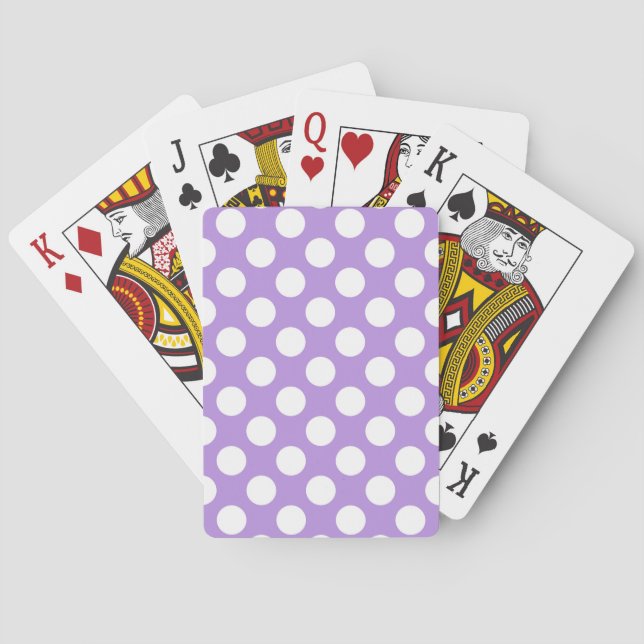 Lila Polka dots, Polka Dot Mönster, Dit, Dit Casinokort (Baksidan)