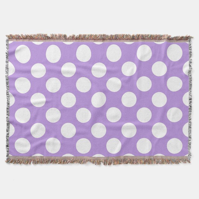 Lila Polka dots, Polka Dot Mönster, Dit, Dit Filt (Framsidan)