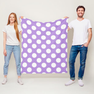 Lila Polka dots, Polka Dot Mönster, Dit, Dit Fleecefilt