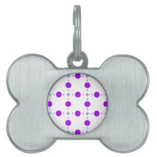 Lila Polka dots, Polka Dot Mönster, Dit, Dit ID-bricka Husdjur