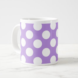 Lila Polka dots, Polka Dot Mönster, Dit, Dit Jumbo Mugg