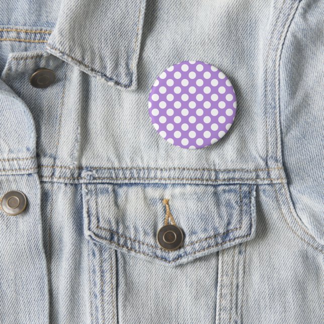 Lila Polka dots, Polka Dot Mönster, Dit, Dit Knapp (In Situ)
