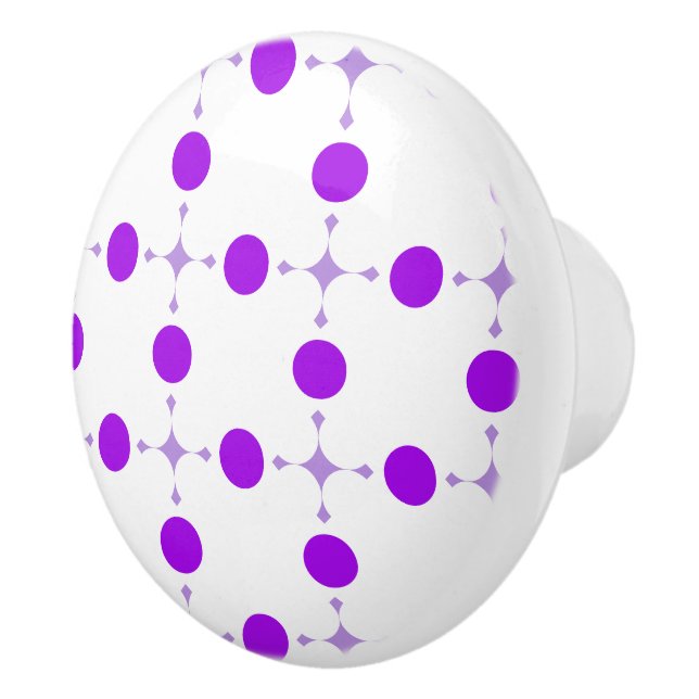 Lila Polka dots, Polka Dot Mönster, Dit, Dit Knopp (Höger)