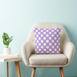 Lila Polka dots, Polka Dot Mönster, Dit, Dit Kudde