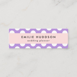 Lila Polka dots, Polka Dot Mönster, Dit, Dit Mini Visitkort