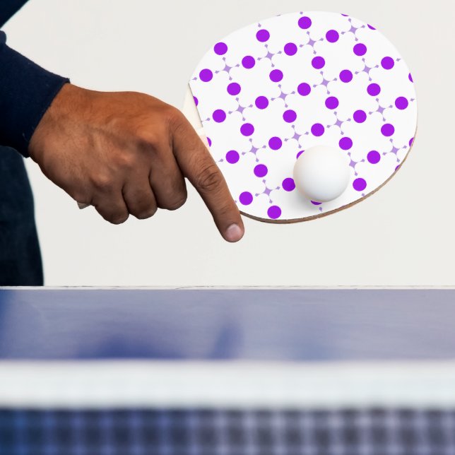 Lila Polka dots, Polka Dot Mönster, Dit, Dit Pingisracket (Insitu)
