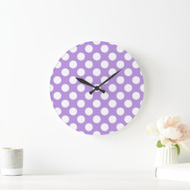 Lila Polka dots, Polka Dot Mönster, Dit, Dit Stor Klocka