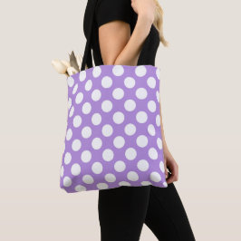 Lila Polka dots, Polka Dot Mönster, Dit, Dit Tygkasse