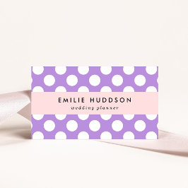 Lila Polka dots, Polka Dot Mönster, Dit, Dit Visitkort
