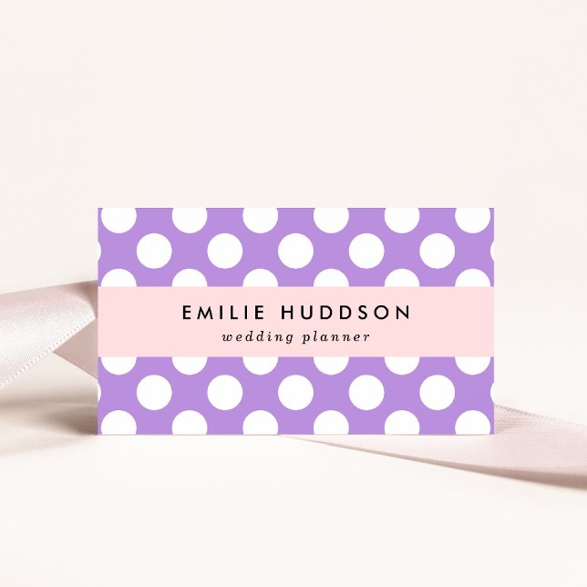 Lila Polka dots, Polka Dot Mönster, Dit, Dit Visitkort (Skapare uppladdad)