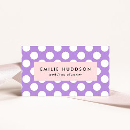 Lila Polka dots, Polka Dot Mönster, Dit, Dit Visitkort