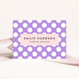 Lila Polka dots, Polka Dot Mönster, Dit, Dit Visitkort