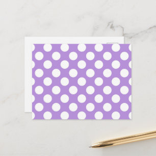 Lila Polka dots, Polka Dot Mönster, Dit, Dit Vykort