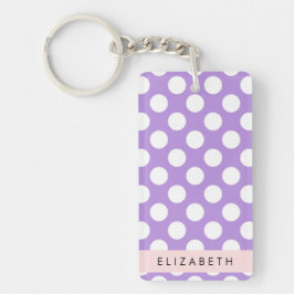 Lila Polka dots, Polka Dot Mönster, ditt namn