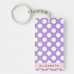 Lila Polka dots, Polka Dot Mönster, ditt namn