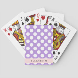Lila Polka dots, Polka Dot Mönster, ditt namn Casinokort