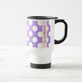Lila Polka dots, Polka Dot Mönster, ditt namn Resemugg