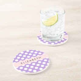 Lila Polka dots, Polka Dot Mönster, ditt namn Underlägg