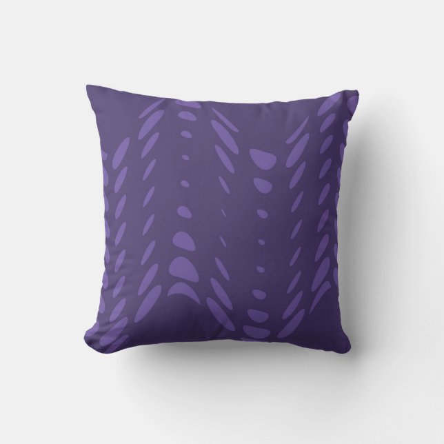 Lila Polka dots Retro Art Design Abstrakt Pillow Kudde (Framsida)