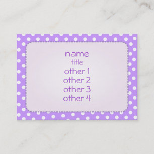 Lila Polka dots Visitkort