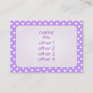 Lila Polka dots Visitkort